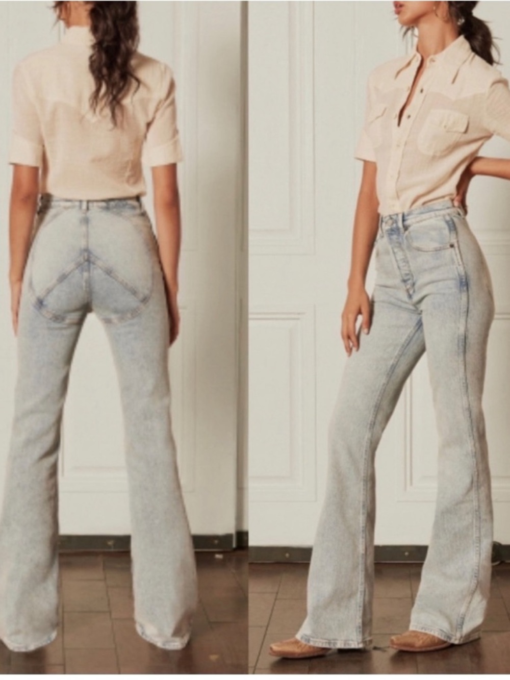 BOYISH The Ricky Peace‎ Jeans in Flashback Wash NWT size 28 High Rise Flare